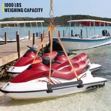 VEVOR Watercraft Lift Sling, 1000 libras de capacidad Jet Ski Lift Sling, 39'' Watercraft Sling con soportes de acero con recubrimiento de polvo resistente, correas de elevación de poliéster para embarcaciones personales, PWC, Jet Ski
