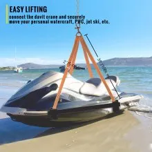 VEVOR Watercraft Lift Sling, 1000 libras de capacidad Jet Ski Lift Sling, 39'' Watercraft Sling con soportes de acero con recubrimiento de polvo resistente, correas de elevación de poliéster para embarcaciones personales, PWC, Jet Ski