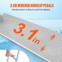VEVOR Escalera de muelle, 3 escalones extraíbles, capacidad de carga de 500 libras, escalera de pontón de aleación de aluminio con escalón de 3.1 pulgadas de ancho y alfombrilla de goma antideslizante