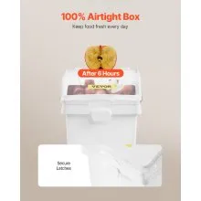 Contenedor de ingredientes VEVOR, contenedor de almacenamiento de ingredientes de capacidad de 6,6 galones, 3 piezas/juego, contenedores de harina de material PP con ruedas, contenedor de ingredientes de estante blanco con cuchara y tapa deslizante, contenedores de almacenamiento comercial