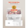 VEVOR Contenedor de almacenamiento de ingredientes de 27 galones Contenedor de ingredientes de 500 tazas con cuchara y tapa deslizante Contenedor comercial de alimentos Ideal para cocina, blanco