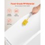 VEVOR Contenedor de almacenamiento de ingredientes de 27 galones Contenedor de ingredientes de 500 tazas con cuchara y tapa deslizante Contenedor comercial de alimentos Ideal para cocina, blanco