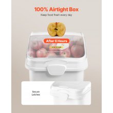 VEVOR Contenedor de almacenamiento de ingredientes de 27 galones Contenedor de ingredientes de 500 tazas con cuchara y tapa deslizante Contenedor comercial de alimentos Ideal para cocina, blanco