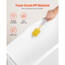 VEVOR Contenedor de almacenamiento de ingredientes de 27 galones Contenedor de ingredientes de 500 tazas con cuchara y tapa deslizante Contenedor comercial de alimentos Ideal para cocina, blanco