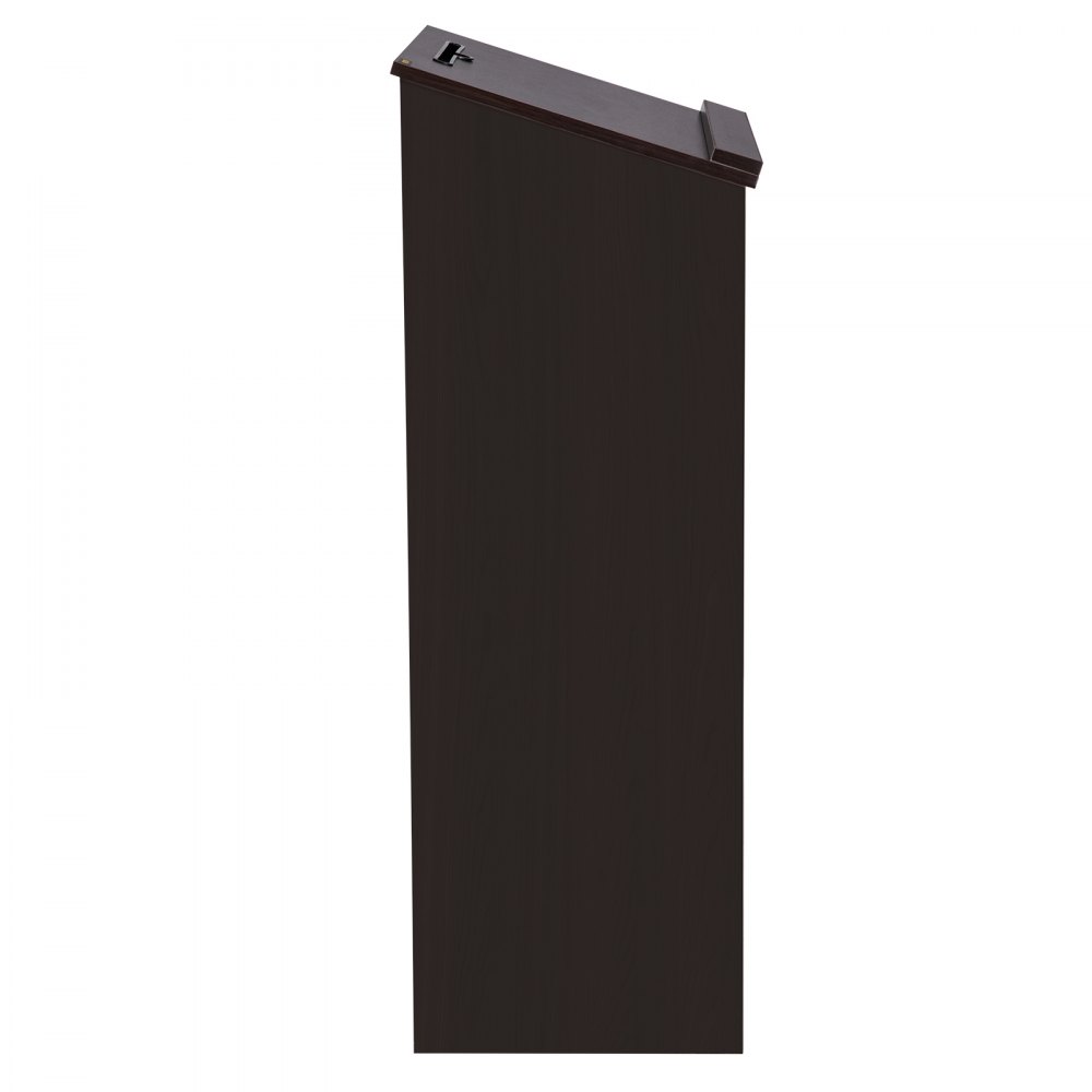 Podio de madera VEVOR, 23.6" x 47.2", atriles y podios con 4 ruedas giratorias, superficie inclinada, placa deflectora y estante, atriles de ébano de fácil montaje para iglesia, oficina, escuela, hogar (negro)
