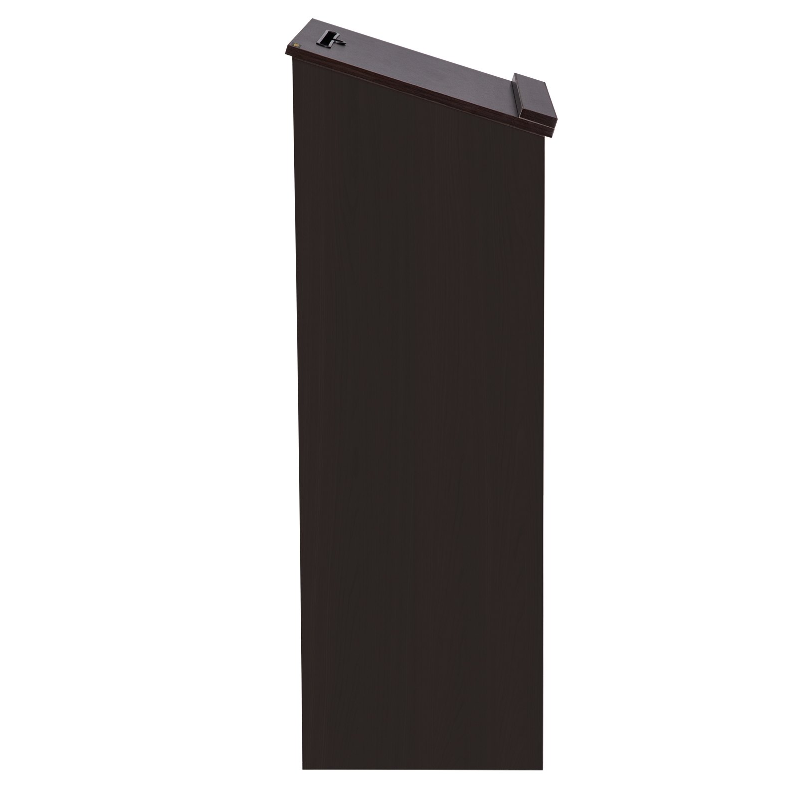 Podio de madera VEVOR, 23.6" x 47.2", atriles y podios con 4 ruedas giratorias, superficie inclinada, placa deflectora y estante, atriles de ébano de fácil montaje para iglesia, oficina, escuela, hogar (negro)