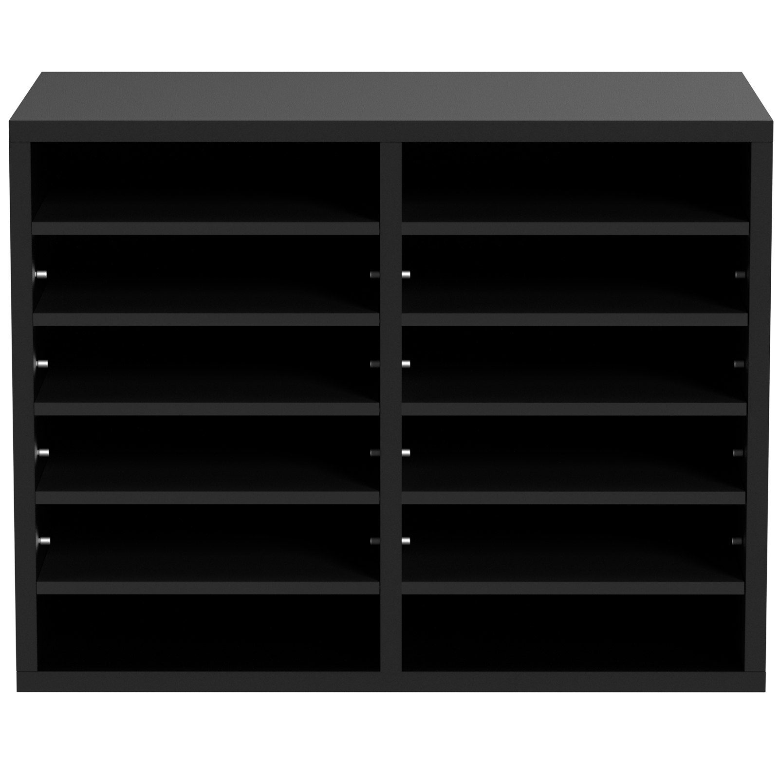 VEVOR Organizador de literatura de madera, 12 compartimentos, clasificador de archivos con estantes extraíbles, ranura para buzones para oficina, hogar, aula, organización de salas de correo, certific
