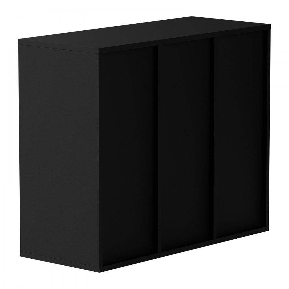 VEVOR Organizador de literatura de madera, 24 compartimentos, clasificador de archivos con estantes extraíbles, ranura para buzones para oficina, hogar, aula, organización de salas de correo, certificado EPA, negro