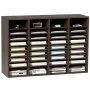 Organizadores de literatura VEVOR, buzón de oficina de 36 compartimentos con estantes ajustables, clasificador de literatura de madera de 99,5 x 30,5 x 68,9 cm para oficina, hogar, aula y salas de correo, con certificación EPA (marrón)