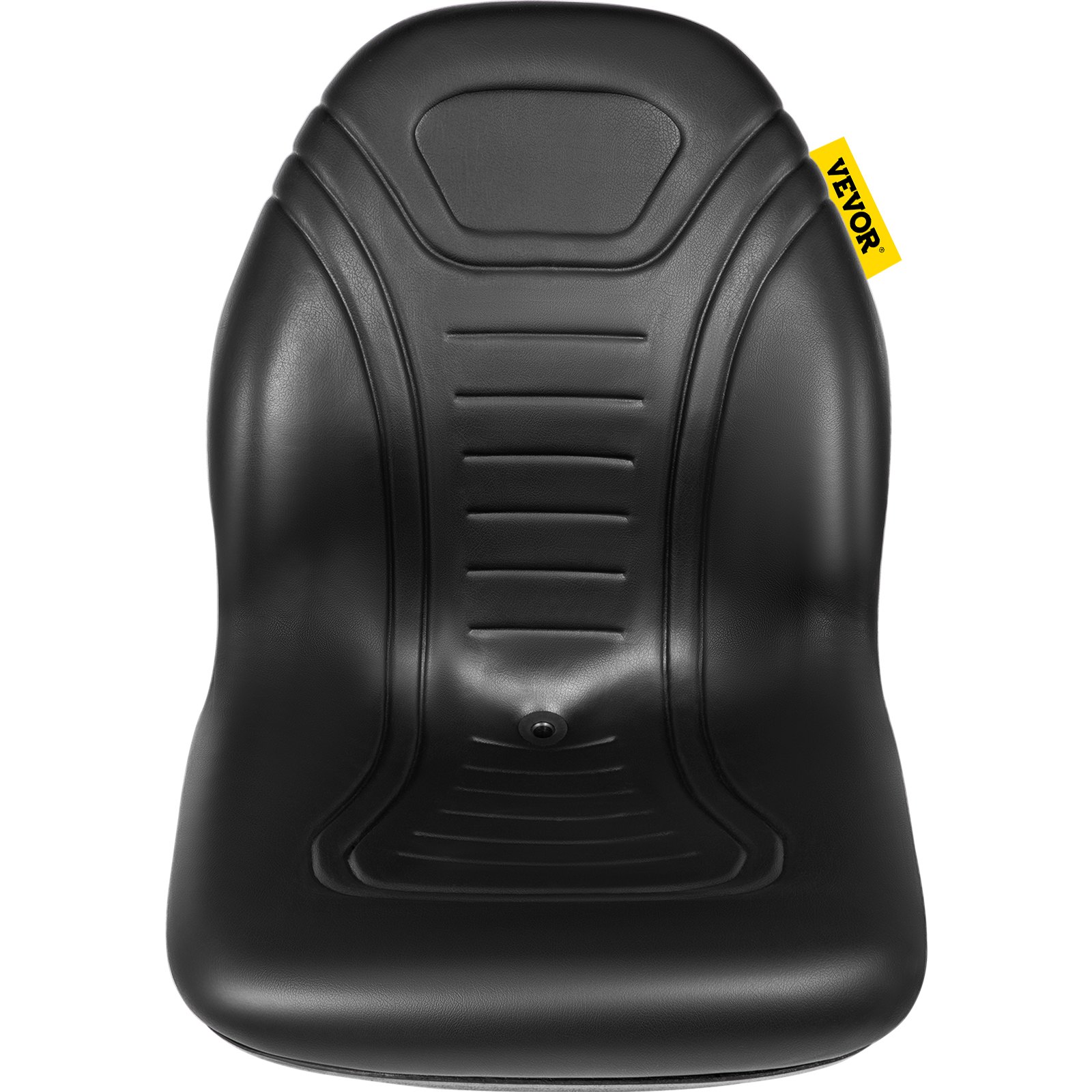 Asiento para tractor cortacésped VEVOR negro con diseño ergonómico y superficie texturizada.