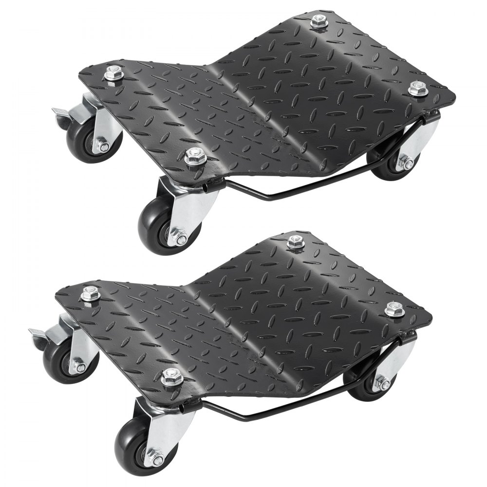 Plataforma rodante VEVOR de 1360 kg (3000 lb), juego de 2 estacas para neumáticos de coche, plataforma rodante resistente para mover coches, camiones, remolques, motocicletas y barcos.