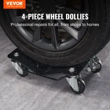 VEVOR Rueda Dolly, 6000 lbs/2722 kg Car Moving Dolly, Wheel Dolly Car Tire Estaca Juego de 4 Piezas, Carro para Llantas de Auto de Servicio Pesado Dolly Cart para mover automóviles, camiones, remolques, motocicletas y barcos