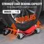 VEVOR - Carretilla con ruedas de acero resistente de 3627 kg (8000 lb), juego de 4, con frenos, para mover autos, camiones, remolques, motocicletas y barcos.