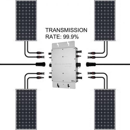 Inversor de conexión a red solar impermeable MPPT de 1200 W DC a AC 110 V Micro inversor