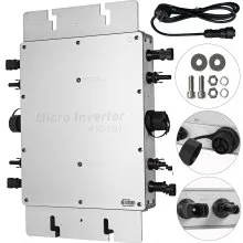 VEVOR 1200W MPPT Inversor de conexión a red solar impermeable DC a AC 220V Micro inversor (1200w 220v)