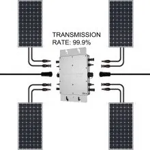 VEVOR 1200W MPPT Inversor de conexión a red solar impermeable DC a AC 220V Micro inversor (1200w 220v)