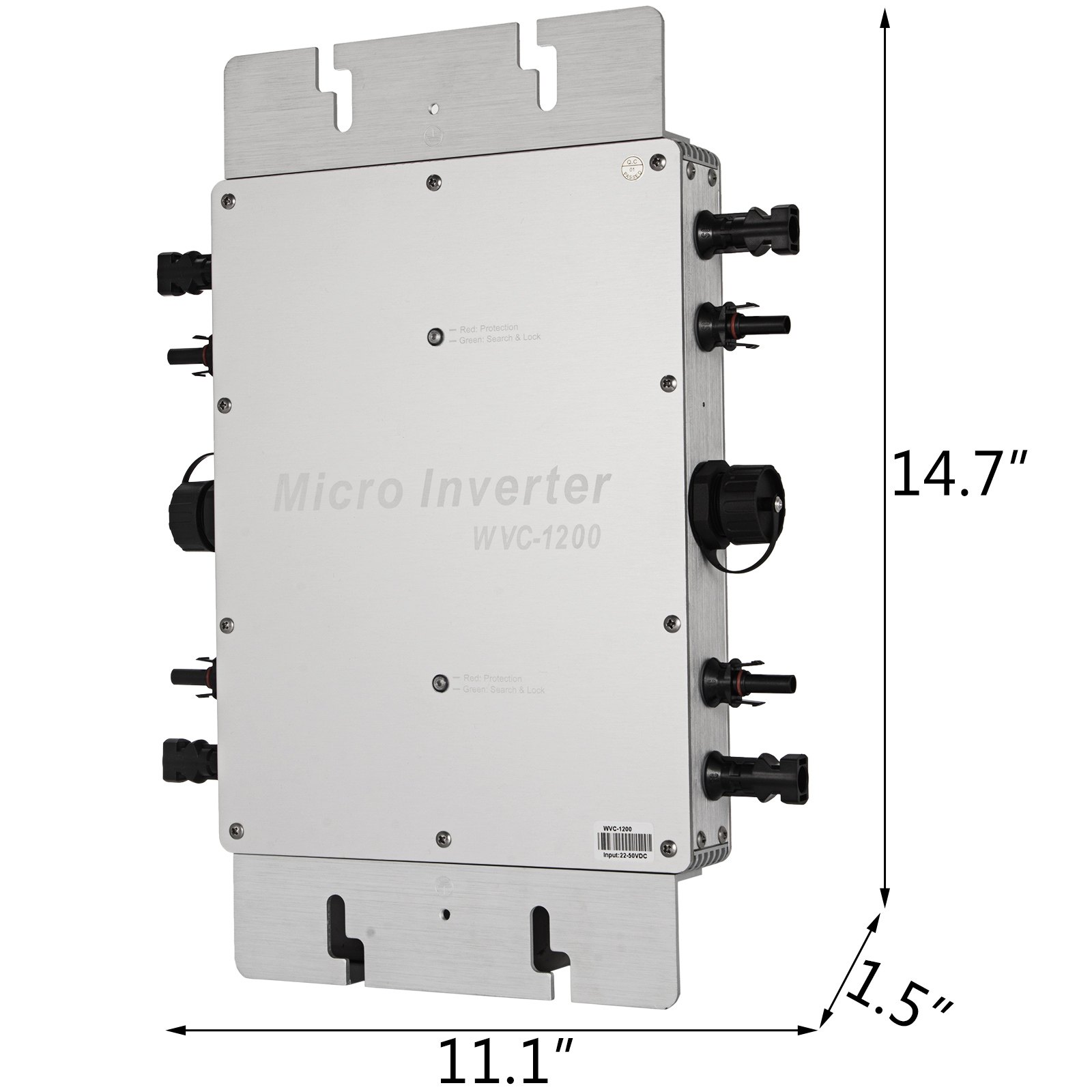 VEVOR 1200W MPPT Inversor de conexión a red solar impermeable DC a AC 220V Micro inversor (1200w 220v)