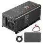 Inversor de onda sinusoidal pura VEVOR, 2000 vatios, inversor de corriente de 12 V CC a 120 V CA con pantalla LCD y control remoto, inversor solar para autocaravanas, barcos y casas rodantes sin conexión a la red, compatible con diversas baterías.