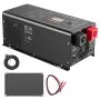 Inversor de onda sinusoidal pura VEVOR, 2000 vatios, inversor de corriente de 12 V CC a 120 V CA con pantalla LCD y control remoto, inversor solar para autocaravanas, barcos y casas rodantes sin conexión a la red, compatible con diversas baterías.