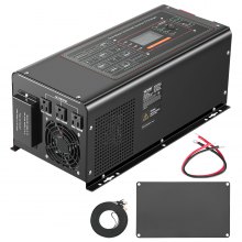 Inversor de onda sinusoidal pura de 2000 W, cargador, inversor de corriente de 12 V CC a 120 V CA