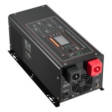 Inversor de onda sinusoidal pura de 2000 W, cargador, inversor de corriente de 12 V CC a 120 V CA