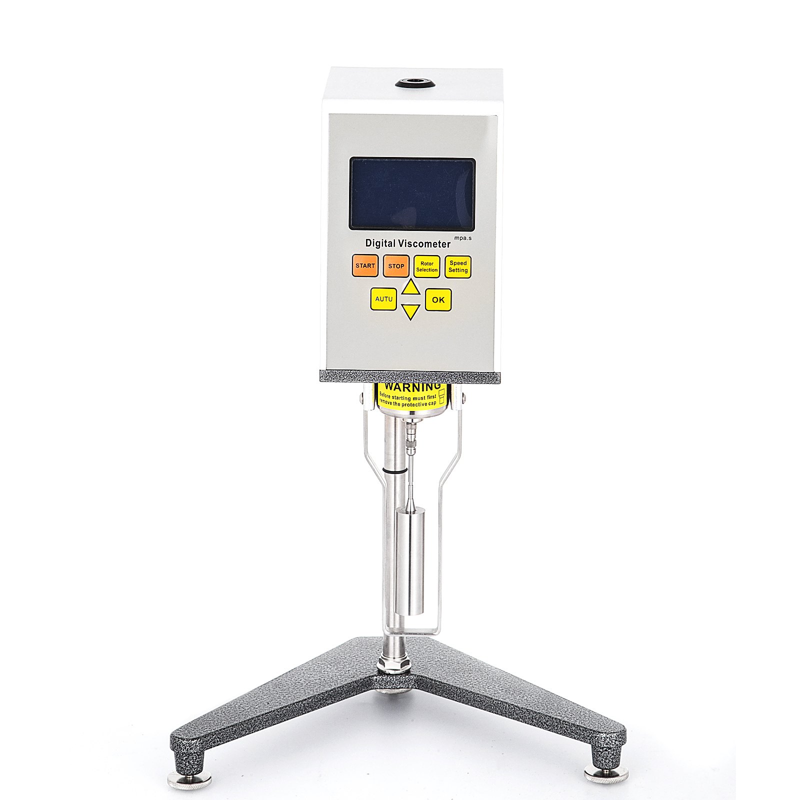 Viscosímetro digital VEVOR con pantalla lcd y base de trípode.