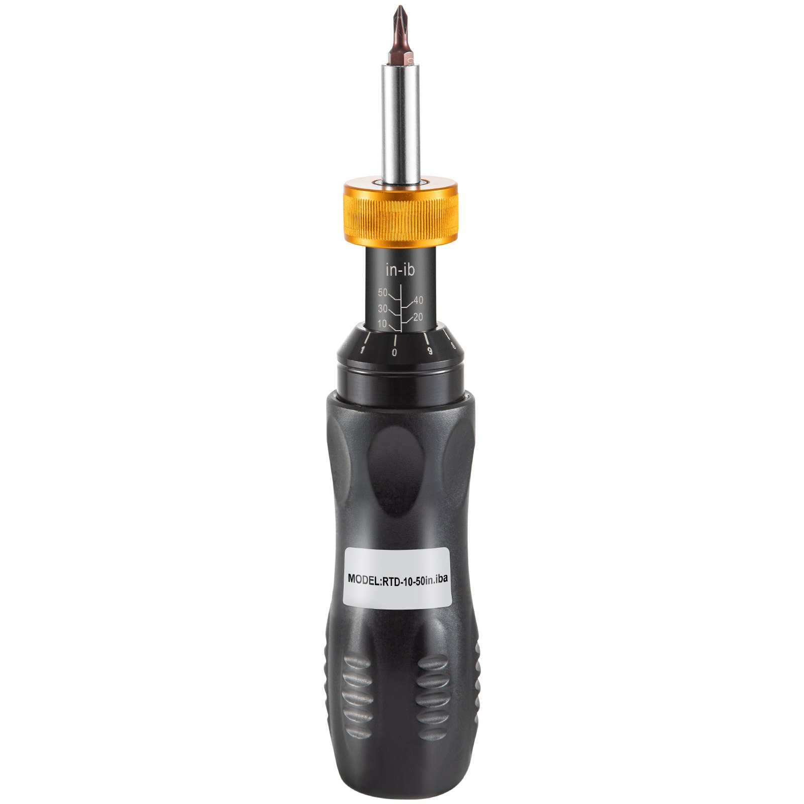 Llave dinamométrica óptica VEVOR con mango ergonómico negro y escala de precisión.