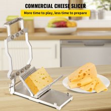 VEVOR Cortadora Verduras Cortador de Queso de Acero Inox 1 cm / 2 cm Cortador de Alambre para Queso 33 x 18,5 x 17,5 cm Herramienta de Corte de Cocina