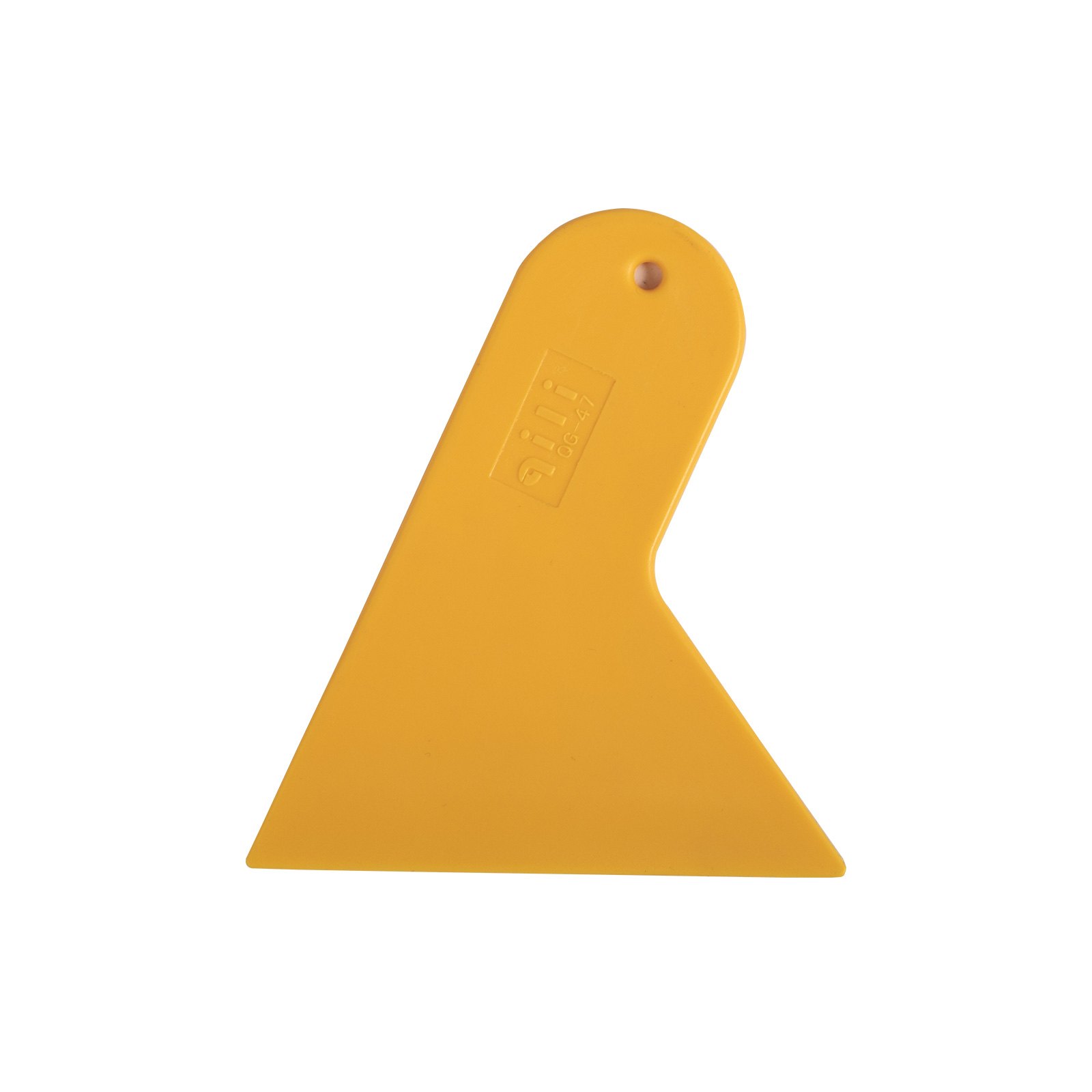 Esparcidor de plástico amarillo para solera de hormigón VEVOR con orificio para colgar.