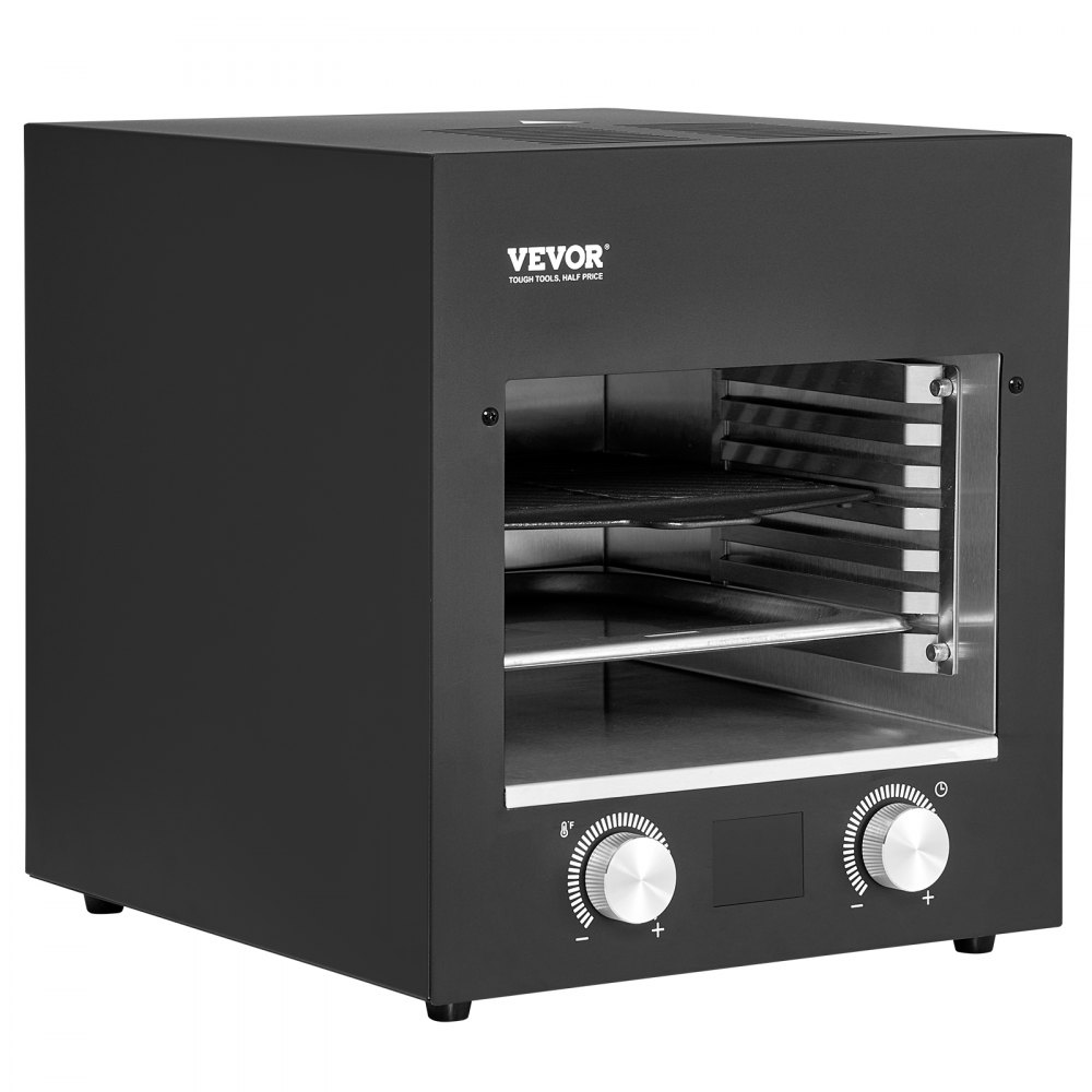 Parrilla eléctrica VEVOR para carne, 1800 W, parrilla infrarroja eléctrica sin humo, 720 °C, acero inoxidable, con rejilla ajustable de 6 niveles, ideal para barbacoa, tostadas y parrilla de interior.