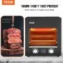 Parrilla eléctrica VEVOR para carne, 1800 W, parrilla infrarroja eléctrica sin humo, 720 °C, acero inoxidable, con rejilla ajustable de 6 niveles, ideal para barbacoa, tostadas y parrilla de interior.