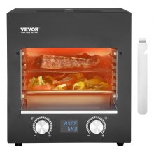 Parrilla eléctrica para carne VEVOR de 1800 W, sin humo, con infrarrojos, de acero inoxidable para el hogar