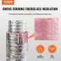 Manguera de ventilación para secadora VEVOR, conducto flexible aislado de 25 cm y 7,6 m de largo con 2 abrazaderas, protección de tres capas resistente para sistemas de climatización, calefacción, refrigeración, ventilación y escape, con resistencia al fuego R-6.0.