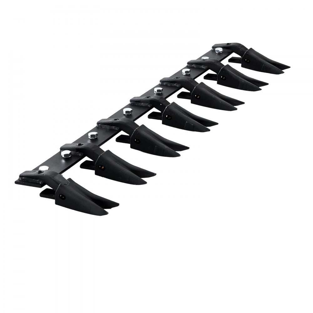 VEVOR Barra de Dientes para Cucharón de Tractor 1300 mm Barra de 7 Dientes para Cargador Tractor Compacto Carga de 2000 kg Atornillada para Excavación Eficiente del Suelo y Protección del Cucharón