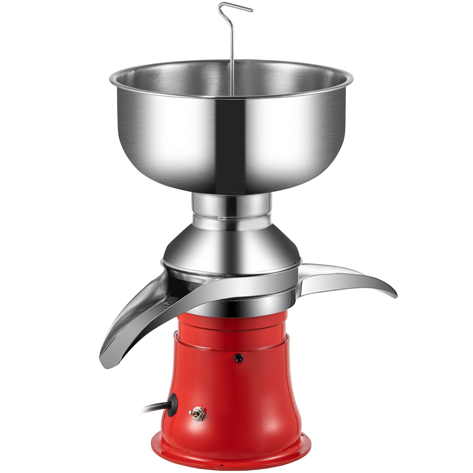 Separador centrífugo de crema de leche VEVOR, separador de crema eléctrico de acero inoxidable, separador de leche de cabra de 25 gal/h y 100 l/h que convierte la leche cruda o entera en crema y separador de crema de vaca de leche descremada 110-240 V