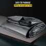 Lonas VEVOR para plataforma de camión de 18 oz, lona de polietileno para madera de 16 x 16 pies, lona negra resistente para remolque con anillas en D de acero inoxidable para camiones, furgonetas, embarcaciones pequeñas, maquinaria y materiales de exterior.