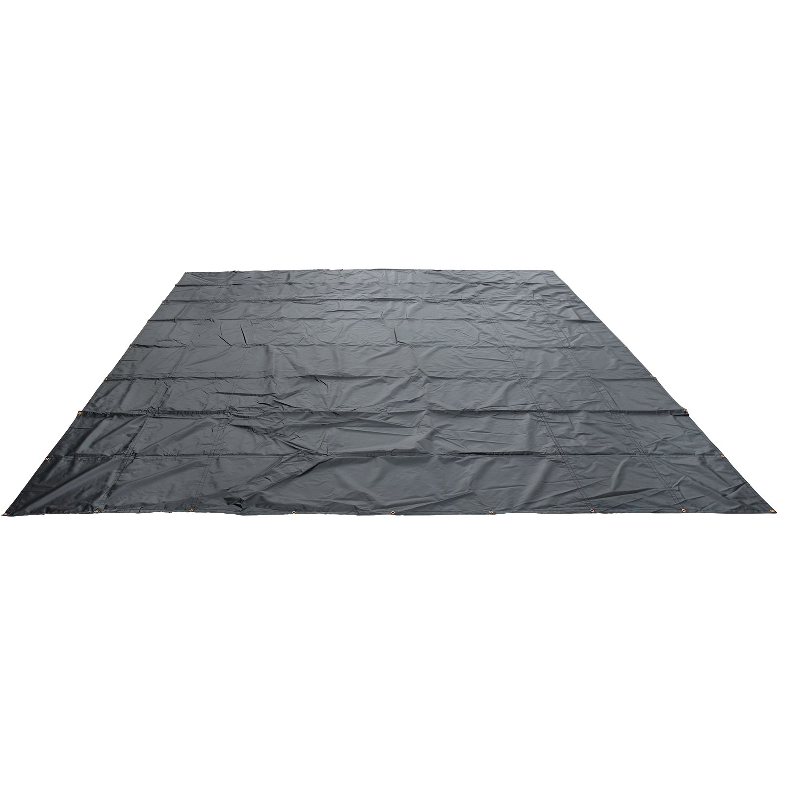 Lonas de cama plana VEVOR, lona de camión de plataforma plana de 18 oz, lona de madera de polietileno de 16 x 16 pies, lona de remolque resistente negra con anillos en D de acero inoxidable para camiones, furgonetas, botes pequeños, maquinaria y materiales para exteriores