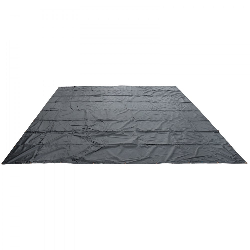 Lonas de cama plana VEVOR, lona de camión de plataforma plana de 18 oz, lona de madera de polietileno de 16 x 24 pies, lona de remolque resistente negra con anillos en D de acero inoxidable para camiones, furgonetas, botes pequeños, maquinaria y materiales para exteriores