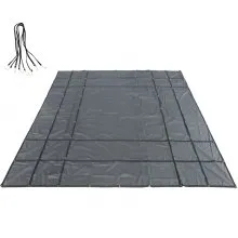 Lonas de cama plana VEVOR, lona de camión de plataforma plana de 18 oz, lona de madera de polietileno de 16 x 24 pies, lona de remolque resistente negra con anillos en D de acero inoxidable para camiones, furgonetas, botes pequeños, maquinaria y materiales para exteriores