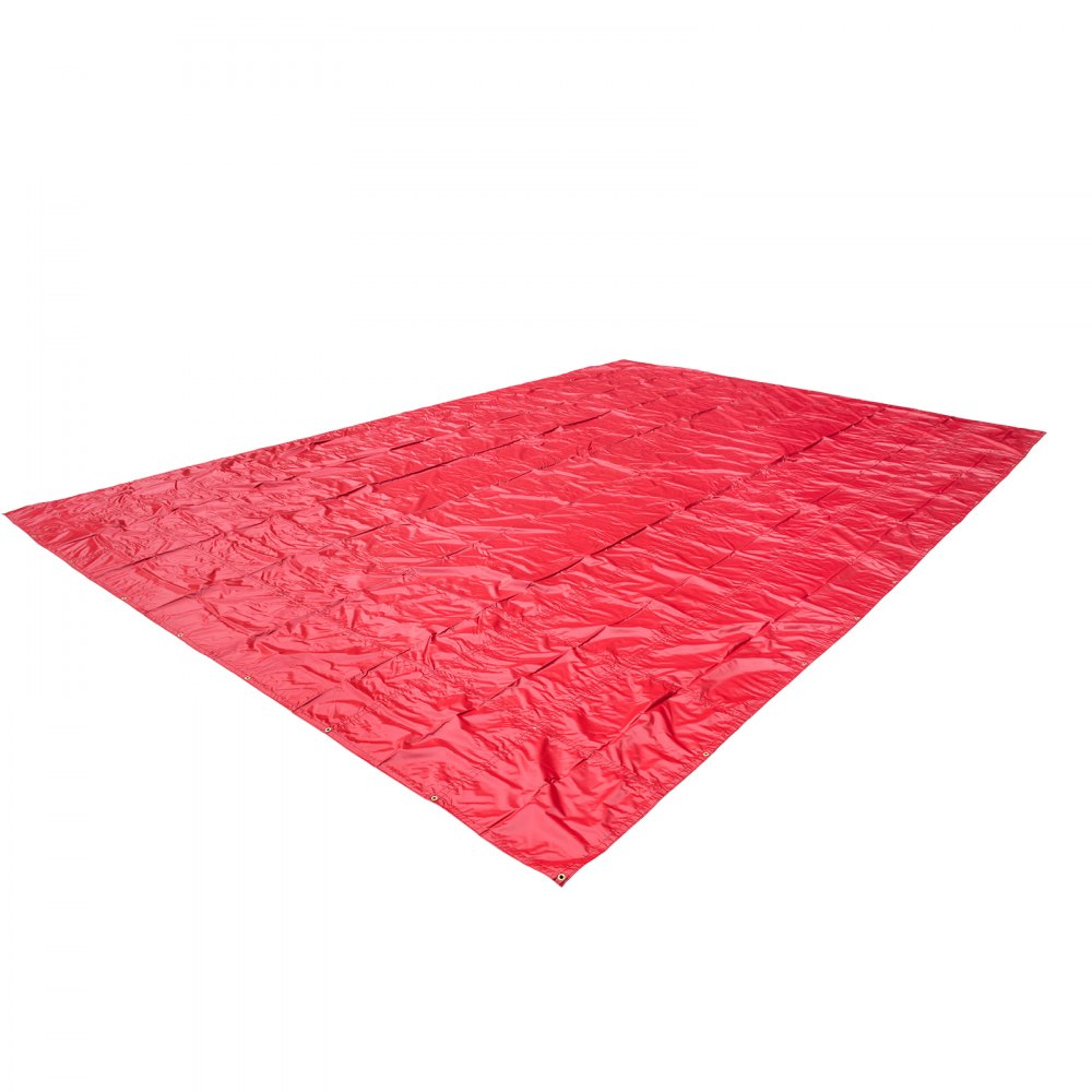 Lonas VEVOR para plataforma de camión de 18 oz, lona de polietileno para madera de 16 x 24 pies, lona roja resistente para remolque con anillas en D de acero inoxidable para camiones, furgonetas, embarcaciones pequeñas, maquinaria y materiales de exterior.