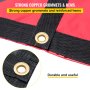 Lonas VEVOR para plataforma de camión de 18 oz, lona de polietileno para madera de 16 x 24 pies, lona roja resistente para remolque con anillas en D de acero inoxidable para camiones, furgonetas, embarcaciones pequeñas, maquinaria y materiales de exterior.