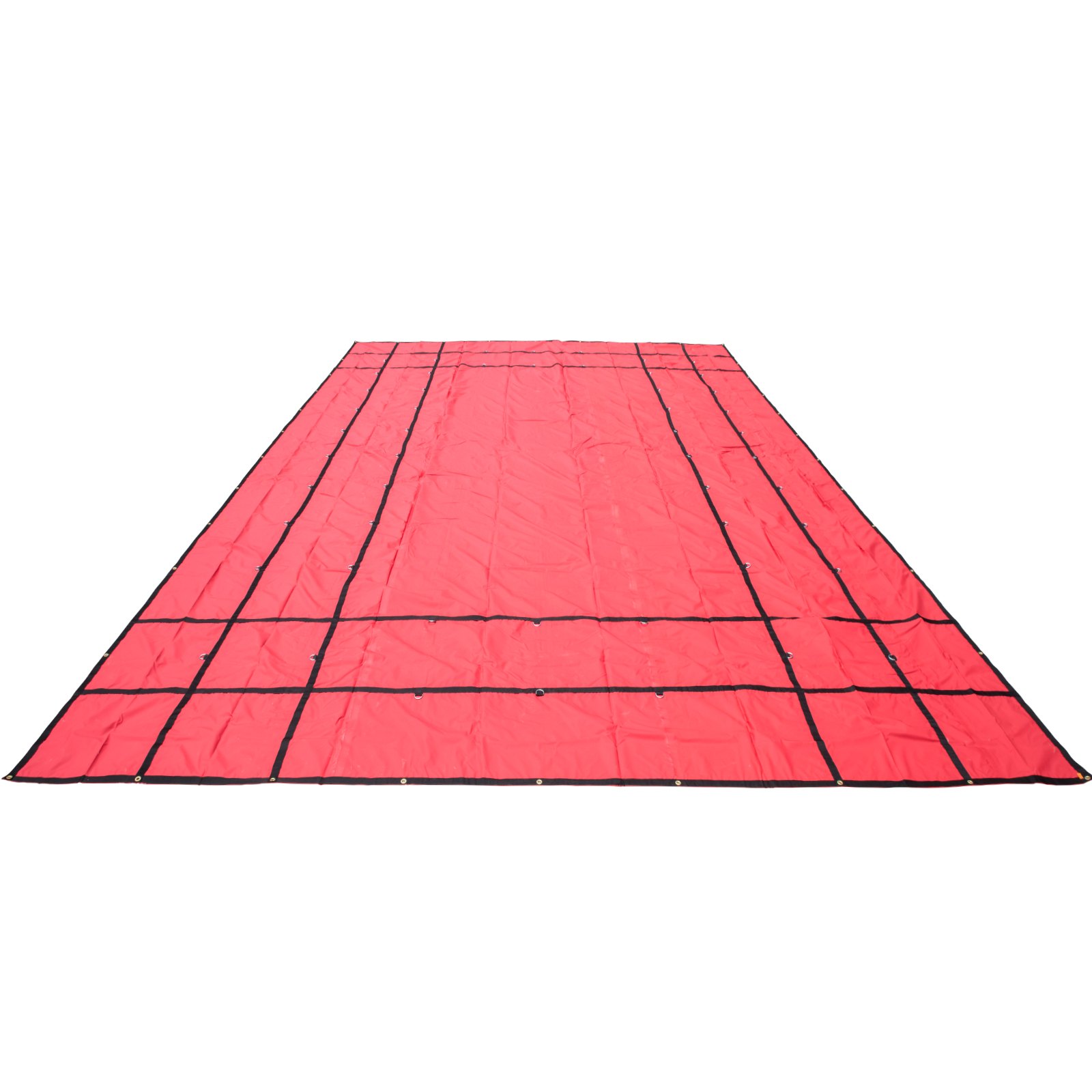 Lonas VEVOR para plataforma de camión de 18 oz, lona de polietileno para madera de 16 x 24 pies, lona roja resistente para remolque con anillas en D de acero inoxidable para camiones, furgonetas, embarcaciones pequeñas, maquinaria y materiales de exterior.