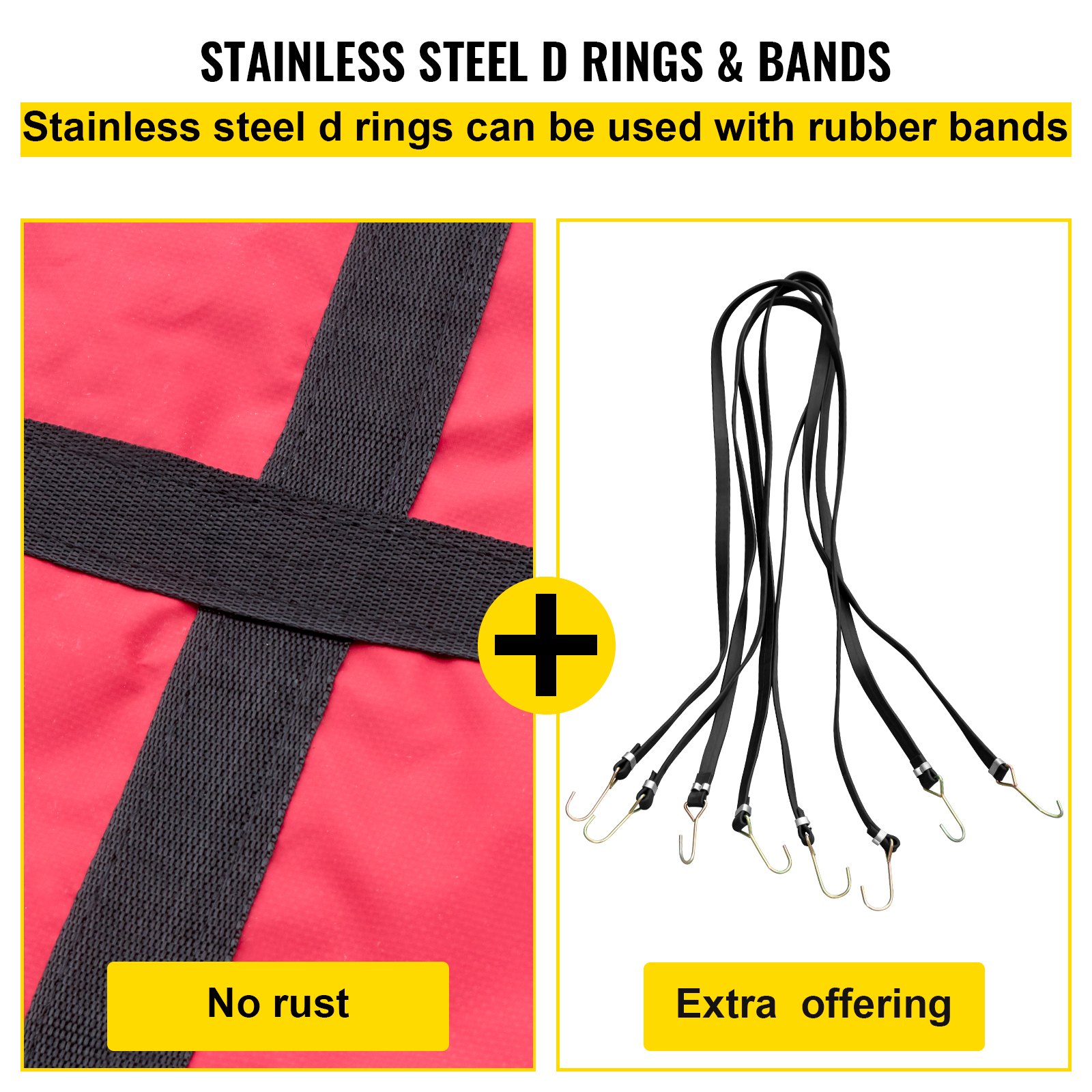 Lonas VEVOR para plataforma de camión de 18 oz, lona de polietileno para madera de 16 x 24 pies, lona roja resistente para remolque con anillas en D de acero inoxidable para camiones, furgonetas, embarcaciones pequeñas, maquinaria y materiales de exterior.