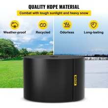 Borde de paisaje VEVOR, 10 pulgadas de profundidad 40 pies de longitud total, tablero de terraza en espiral de HDPE reciclado, borde de doblado flexible para paisajismo, césped, jardín, patio, contra malezas invasoras, negro