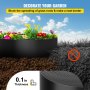 Borde para terraza VEVOR, 25 cm de profundidad y 24 m de longitud, tablero de HDPE reciclado en espiral, borde flexible para paisajismo, césped, jardín y patio, contra malezas invasoras, color negro