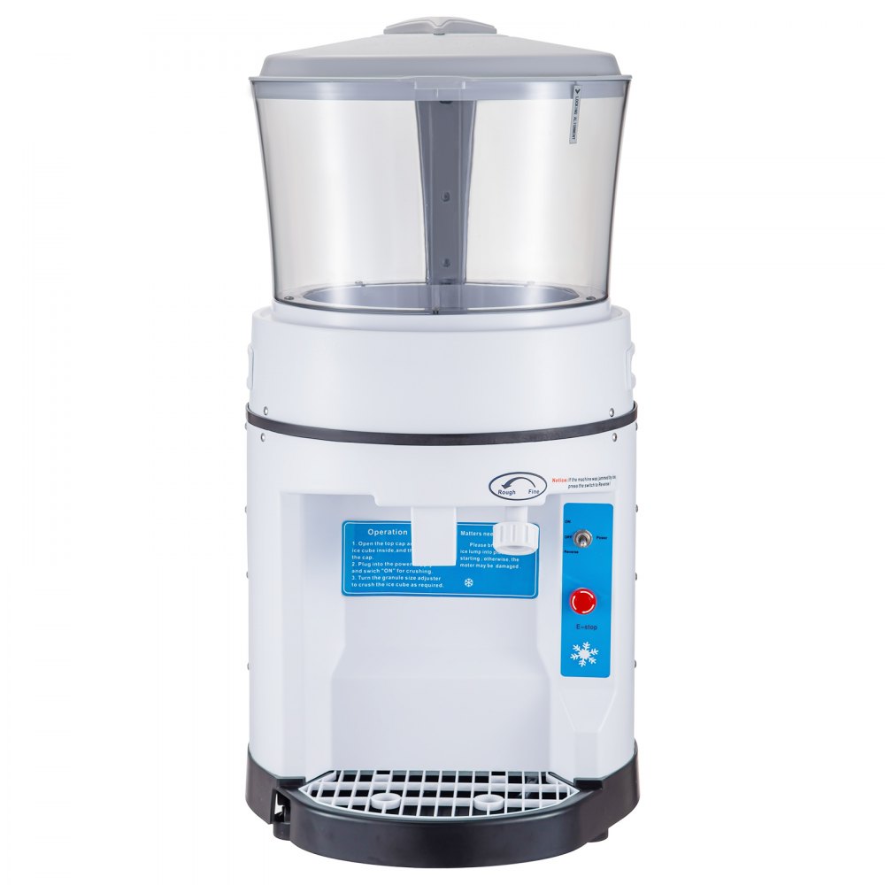 VEVOR Picadora de hielo Trituradora de hielo comercial 110V 1100LBS / H Maquina de hielo con tolva 17.6 Lbs fabricante de cono de nieve eléctrico 350W