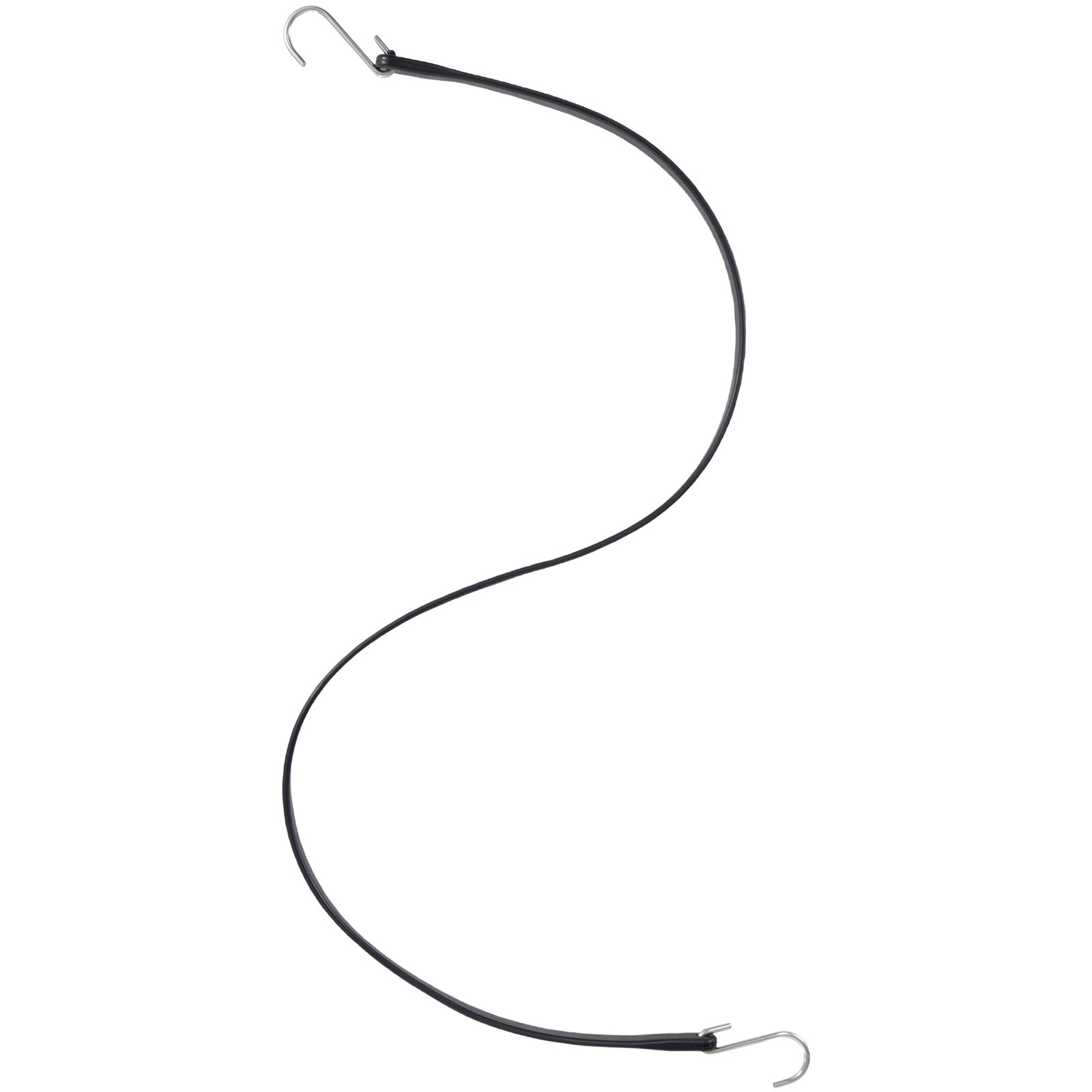 Cordón elástico negro con ganchos de metal en ambos extremos, cordones elásticos de goma VEVOR.