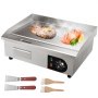 Tuspuzz 1600W 21 "Plancha de encimera eléctrica comercial Plancha de parrilla superior plana Placa caliente