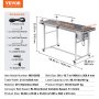 Cinta transportadora VEVOR, mesa transportadora de 59 x 19,7 pulgadas, cinta transportadora motorizada de acero inoxidable de alta resistencia para aplicaciones de codificación por inyección de tinta, cinta de PVC motorizada, antiestática, velocidad ajustable (doble barandilla de protección).
