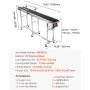 VEVOR Transportador de Correa Motorizado 1803,4x198,1 mm Transportador Acero Inoxidable Cinta Transportadora de PVC Antiestática Barandilla Doble para Aplicación de Codificación por Inyección de Tinta